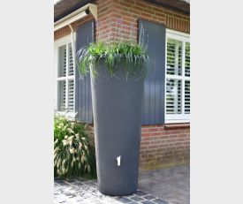 Regenton Aqua antraciet met beplanting